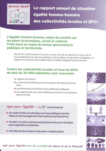 égalité femme- homme, rapport annuel égalité FH, Collectivités locales